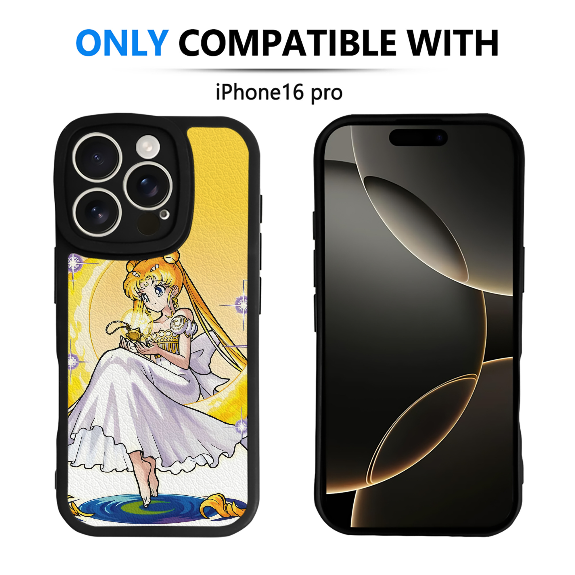 （画像用） 美少女戦士セーラームーン Sailor Moon 【iPhone 16シリーズ対応】シリコンスマホケース（レザー調） 材質：シリコン